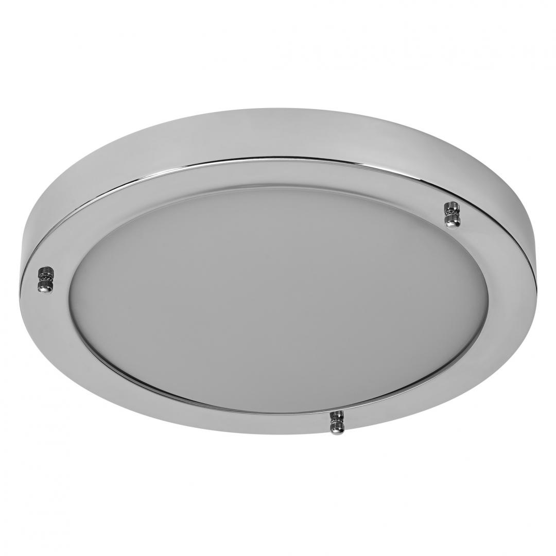 Plafoniera pentru baie Ledvance Classic Crom, E27, max. 15W LED, metal/sticla, IP44, Ø310x80mm, bec neinclus - 1 | YEO