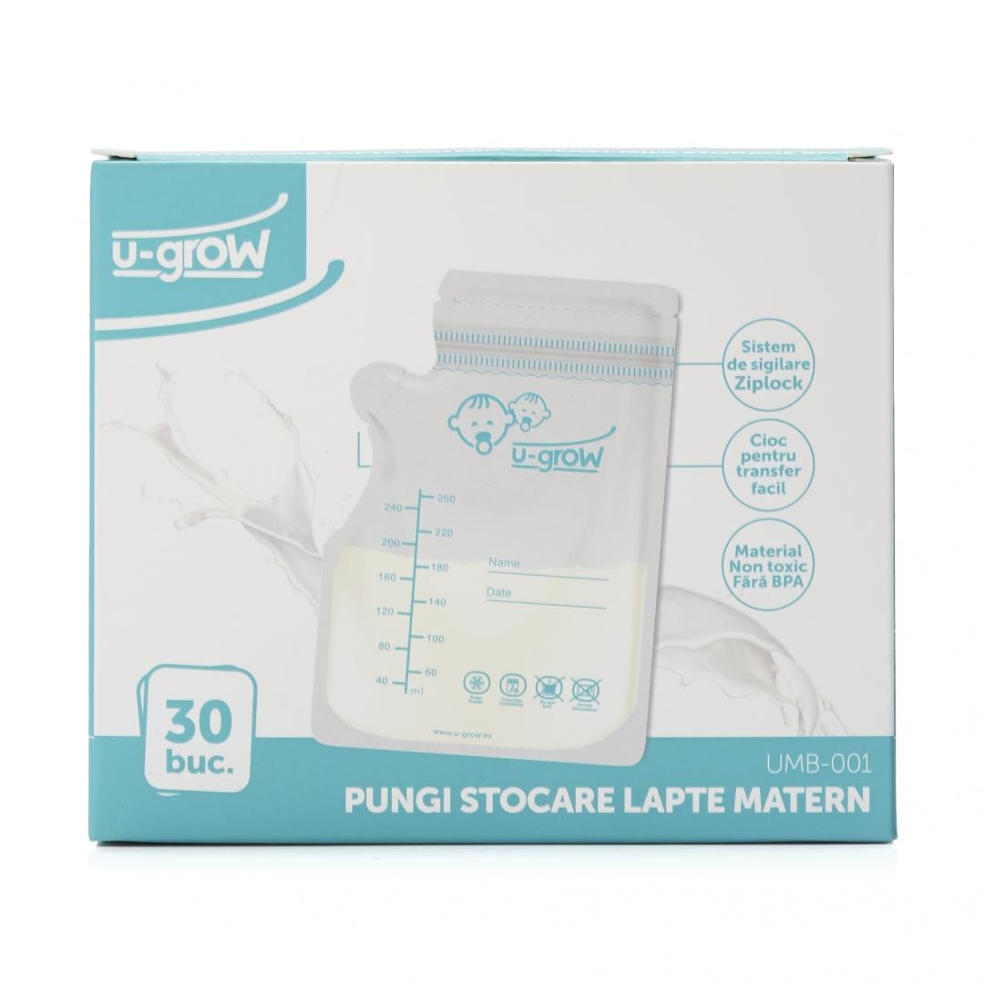 Pungi stocare lapte matern 30buc UMB-001, U-Grow