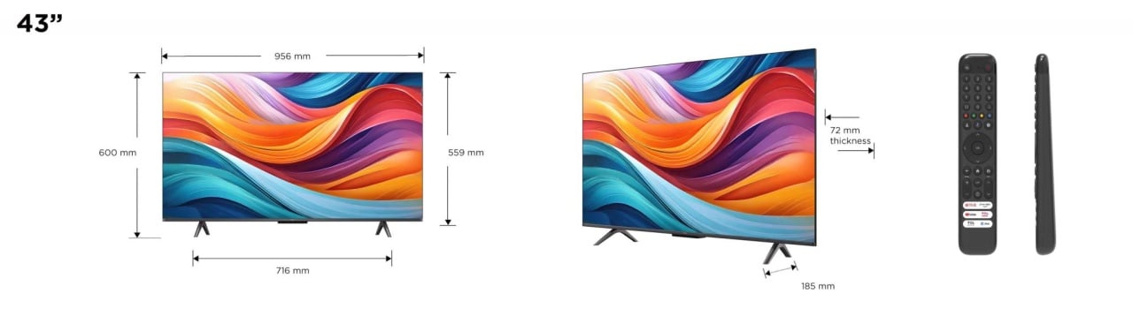 Qled TV 4K 43\'\'(109cm) TCL 43T7B (Model 2024) - 1 | YEO