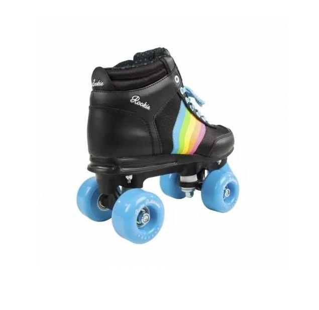 Role quad Rookie Forever Rainbow V2, mărimea 40.5, negru/multicolor – Design retro și confort sporit - 1 | YEO