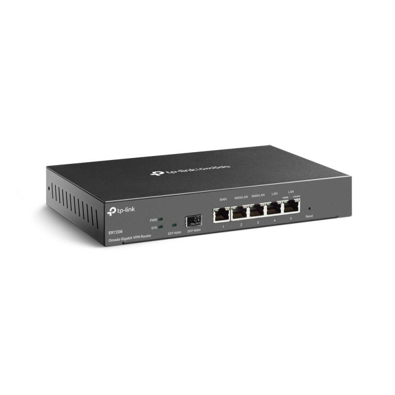 Router TP-Link TL-ER7206, Standarde si protocoale: IEEE 802.3, 802.3u, 802.3ab, interfata: 1x Fixed Gigabit SFP WAN Port, 1x Fixed Gigabit RJ45 WAN Port, 2x Fixed Gigabit RJ45 LAN Ports, 2x Changeable Gigabit RJ45 WAN/LAN Ports, flash: SPI 4MB + NAND - 3 | YEO