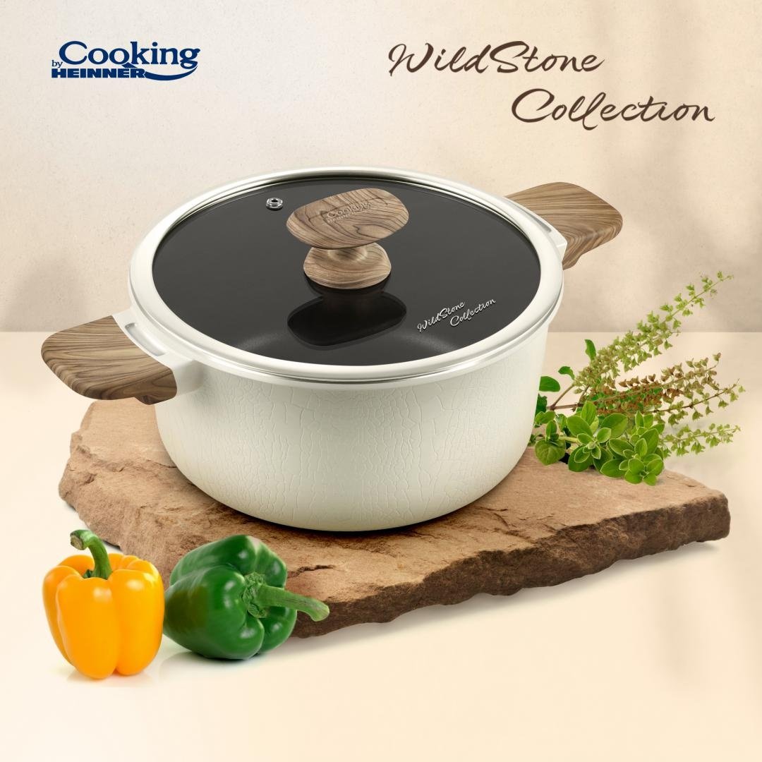 SEMIOALA ALUMINIU+CAPAC 24x12CM,4.7 L, WILD STONE, COOKING BY HEINNER - 2 | YEO