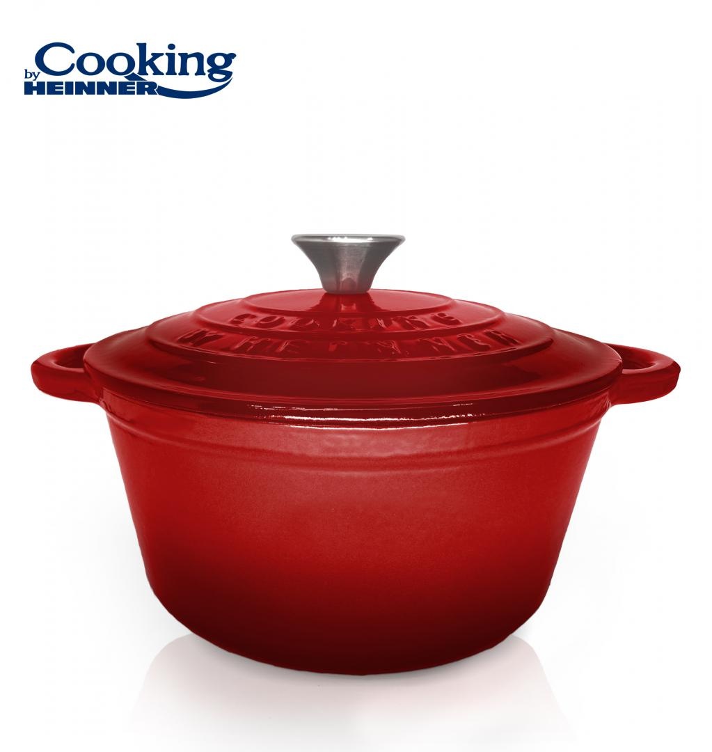 SEMIOALA FONTA+CAPAC 24x11.5CM,4L, RED LINE, COOKING BY HEINNER