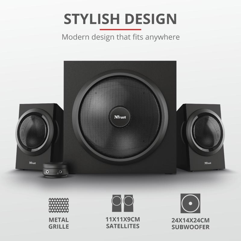 Sistem audio Trust Yuri 2.1, 60W, negru - 4 | YEO