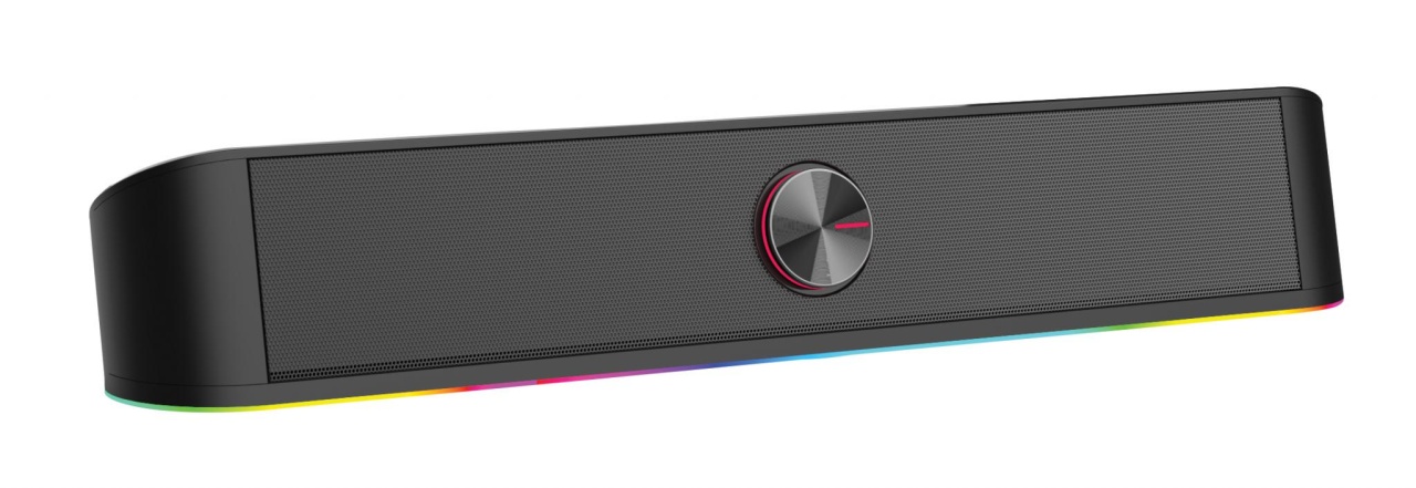 Soundbar gaming Serioux Yron RGB, putere: 3W x 2, impedanță: 4Ω, frecvență: 150Hz - 20KHz, sensibilitate:750mv ± 50, alimentare: DC5V / 1A, S / N: ≥85dB, dimensiunea driverului: 2 inch x 2, conexiune: 3.5mm jack TRS, RGB : 6 moduri de lumină, cablu USB &