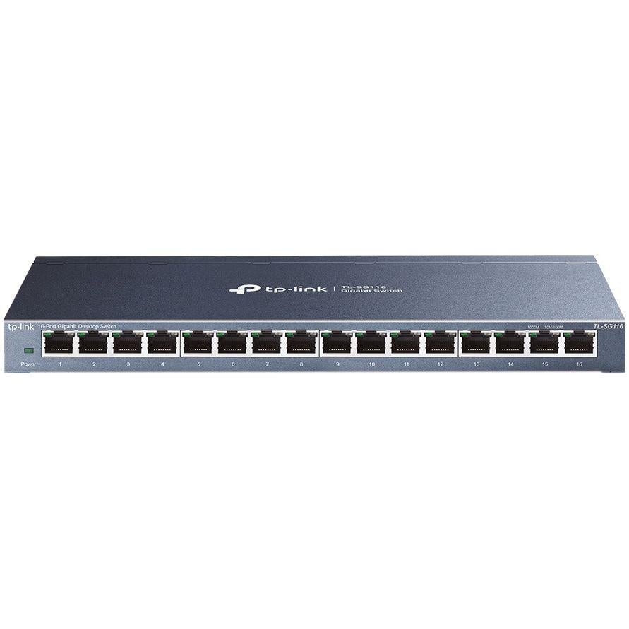 Switch de rețea TP-Link TL-SG116 cu 16 porturi Gigabit Ethernet 10/100/1000 Mbps