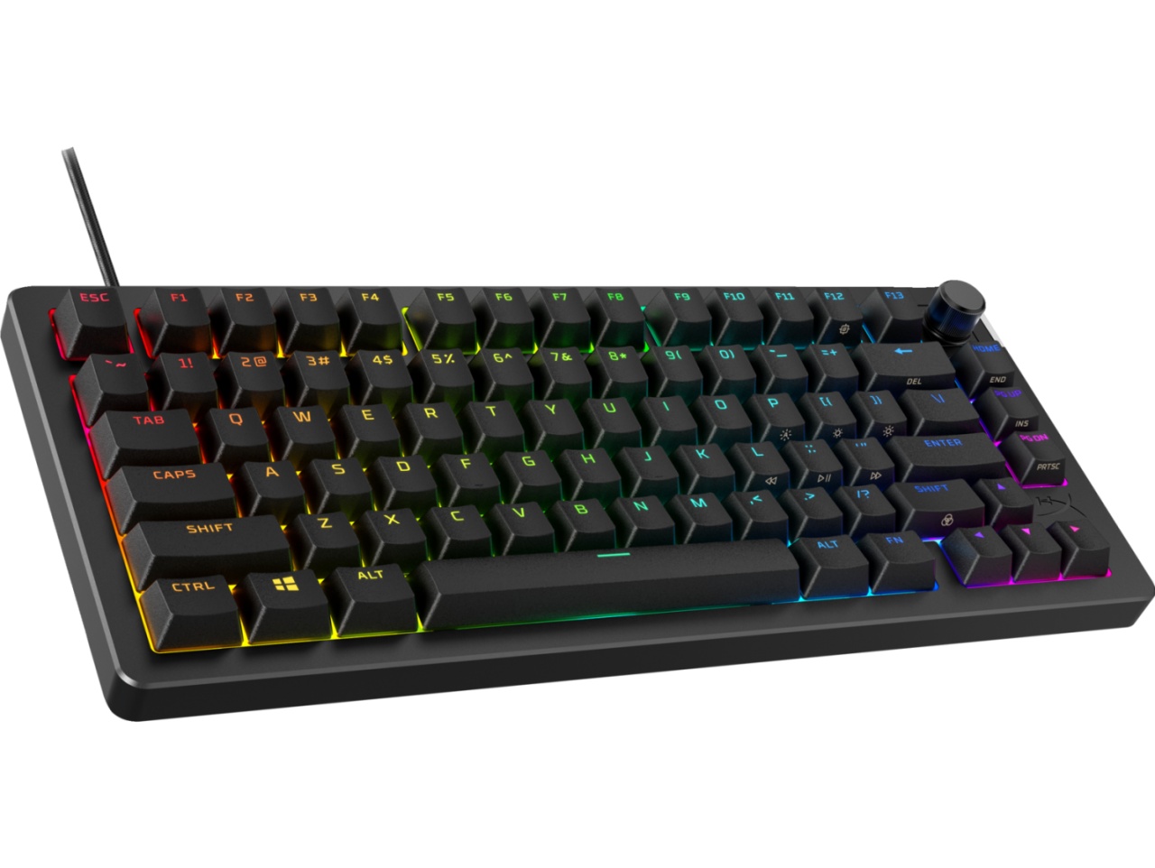 Tastatura gaming mecanica HyperX Alloy Rise, iluminare RGB (16,777,216 culori), Hyperx linear switch, 100% anti-ghosting, layout US, negru