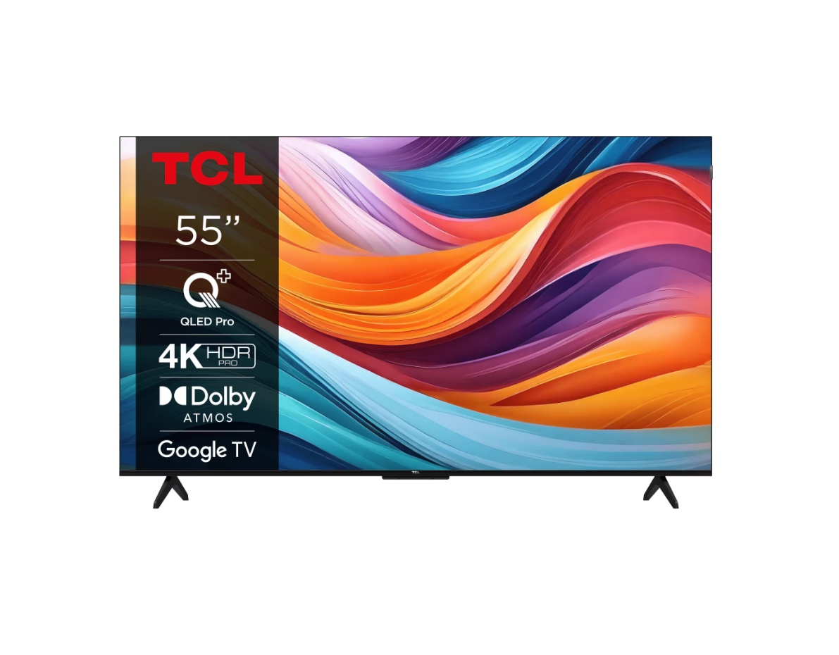 Televizor TCL QLED 55T7B, 139 cm, Smart Google TV, 4K Ultra HD, Clasa F