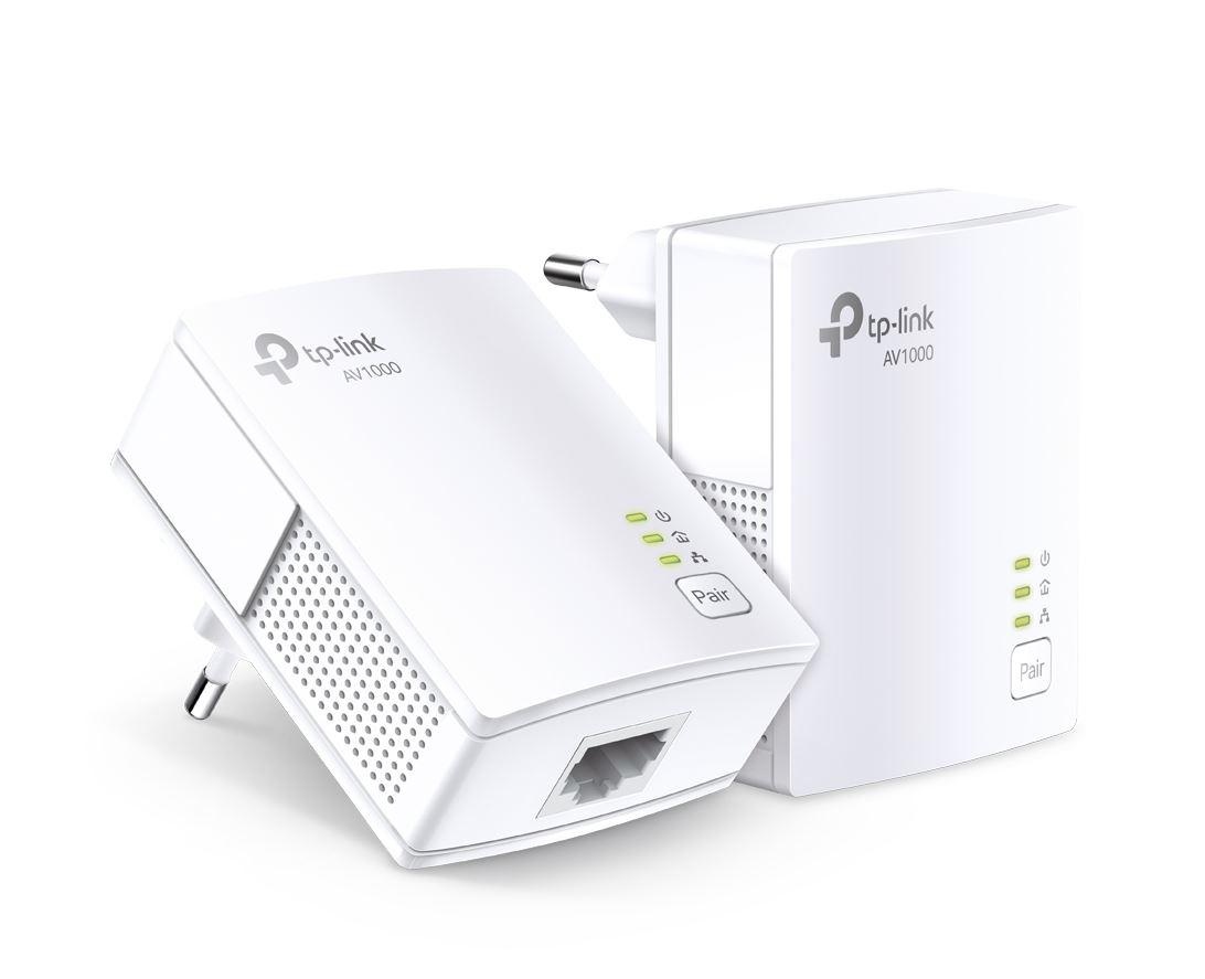 TP-Link Kit AV1000 Powerline Gigabit, Standarde si protocoale: HomePlug AV2, HomePlug AV, IEEE 1901, IEEE 802.3, IEEE 802.3u, IEEE 802.3ab, interfata: 1 x Gigabit Ethernet Port, Aria de acoperire: 300m circuit electric.