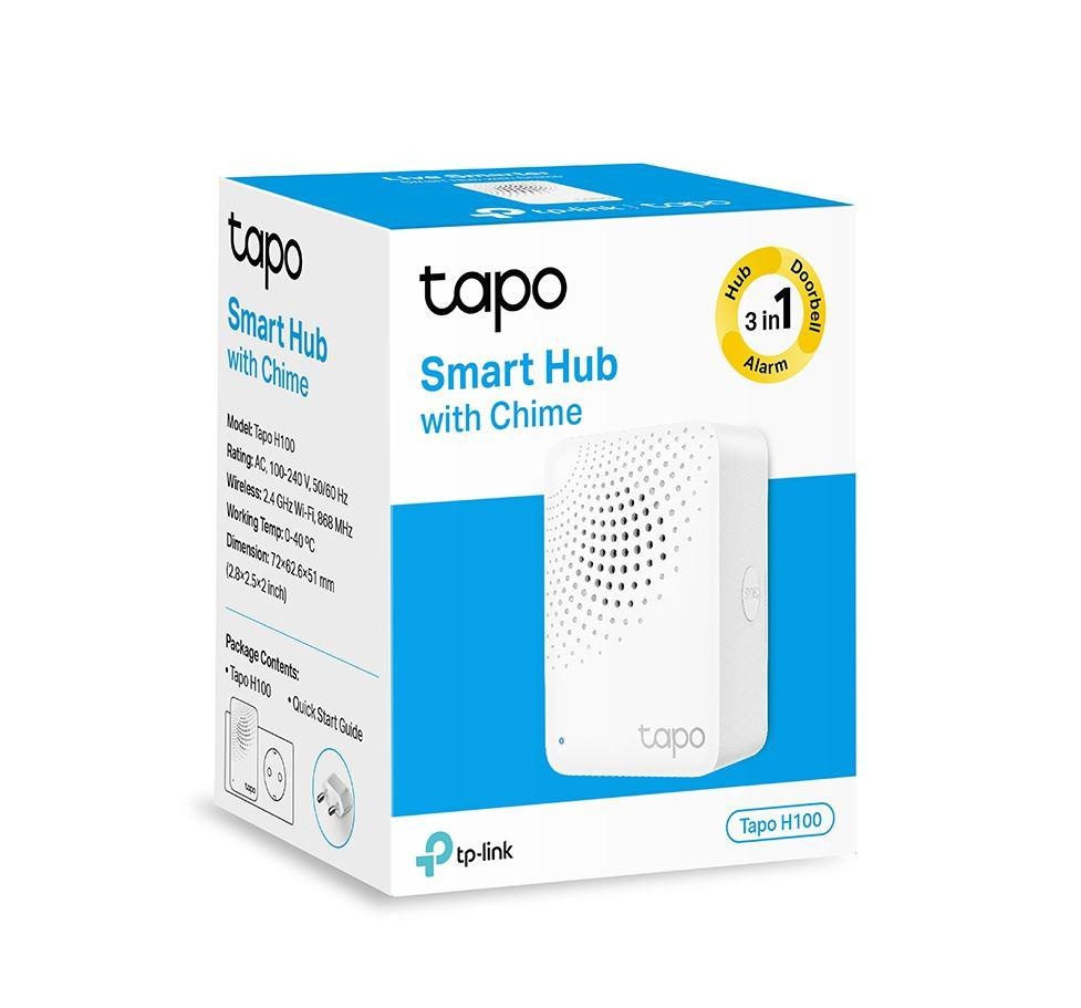 TP-Link Wireless Smart Hub Tapo H100, 2.4GHz Wi-Fi, Protocol: 868 / 922 MHz, dimensiuni: 72 x 62.5 x 51 mm, difuzor incorporat. - 1 | YEO