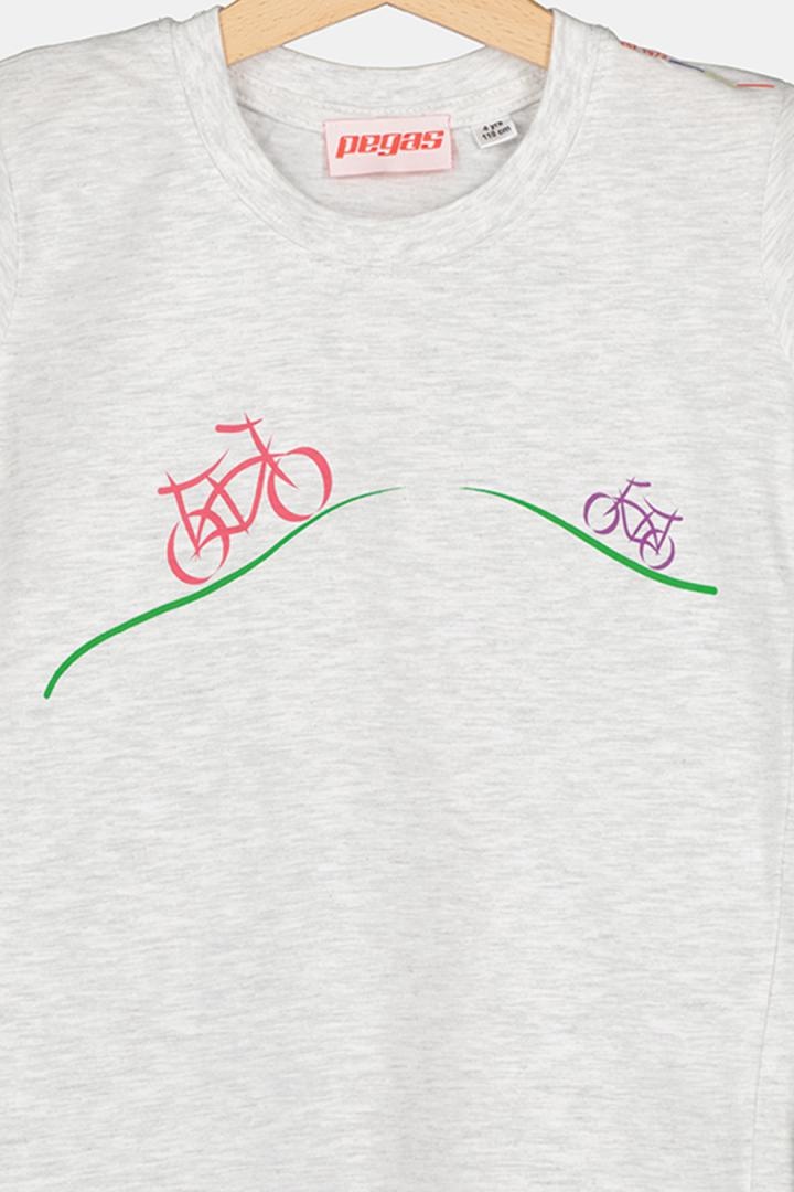 TRICOU CASUAL BICICLETE FAMILIE COPII LIGHT GREY-L - 1 | YEO