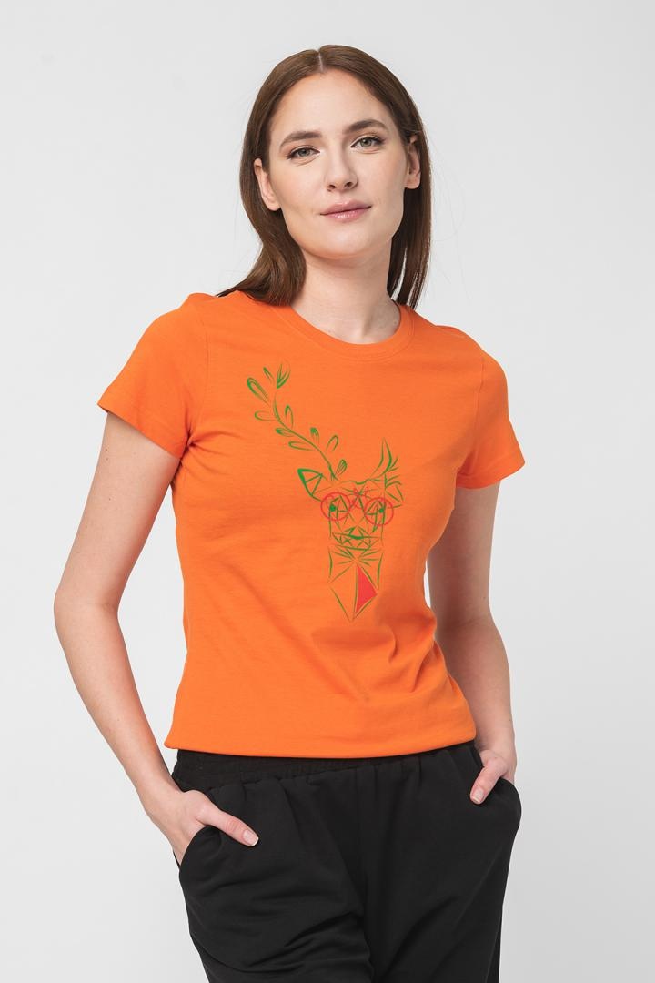 TRICOU CERB FAMILIE FEMEI ORANGE-XL