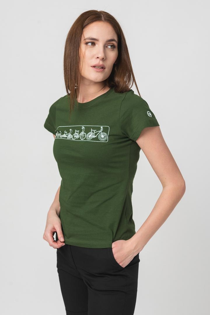 TRICOU LOGOMULTICOLOR FEMEI BOTTLE GREEN-L - 1 | YEO