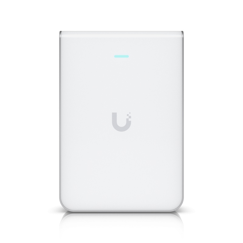 Ubiquiti U7-PRO WI-FI 7 Wall Access Point, Dimensiuni: 150 x 103 x 36 mm, Polycarbonat, aluminiu, Interfata: 1 x 1/2.5 GbE RJ45 port, Alimentare PoE+, Standarde wireless: 802.11a/b/g/n/ac/ax/be (WiFi 6/6E, WiFi 7), 300+ clienti. Tri-band 2.4 GHz 688