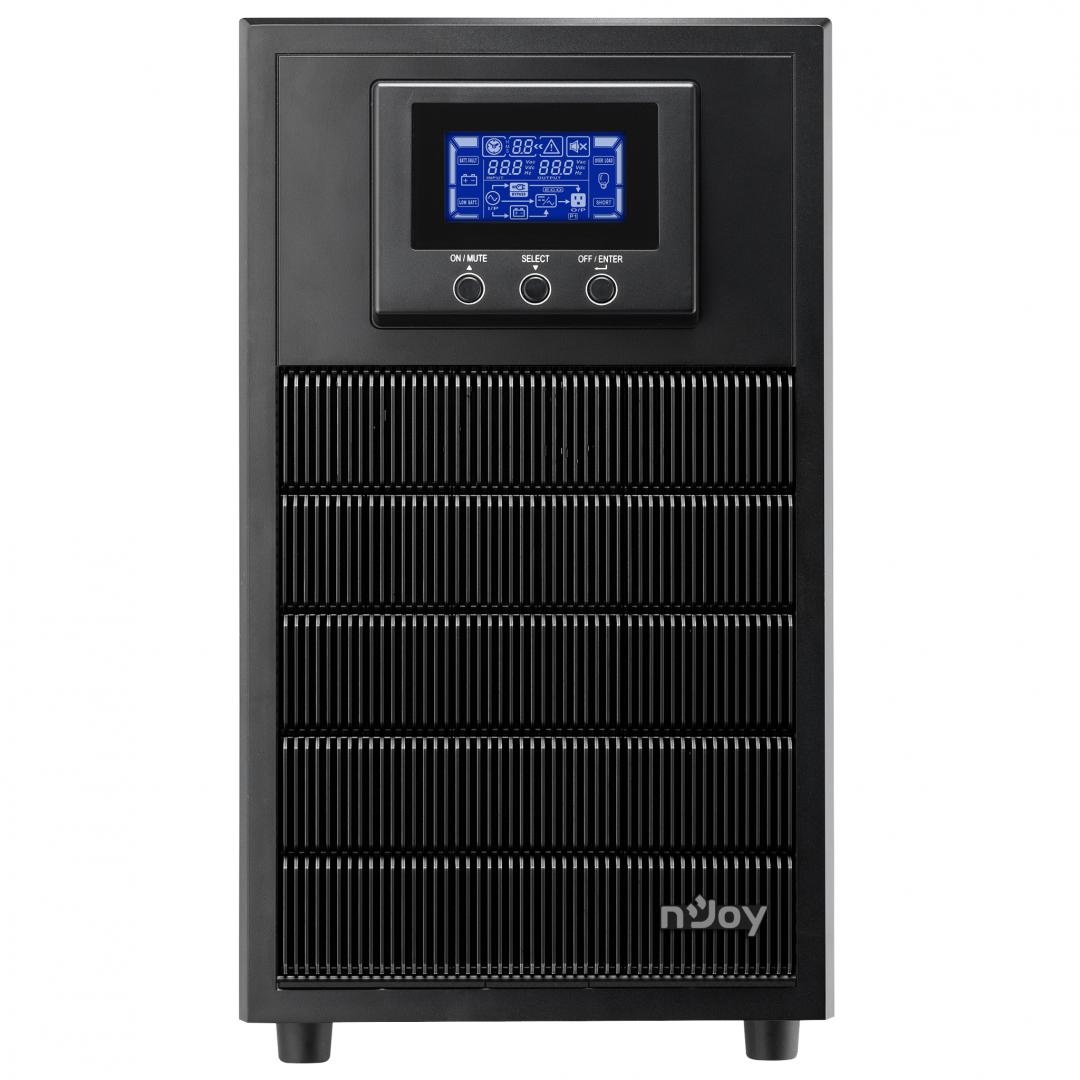 UPS nJoy Aten PRO 3000, 3000VA/2700W, On-line, LCD Display, 4 Prize Schuko cu Protectie, Management, Tower, Dubla conversie, Frequency Range 40Hz ~ 70 Hz, Connection port RS232 / USB / Intelligent Port, Dimensiuni: 421 x 190 x 318 mm, Greutate: 27.6 kg - 2 | YEO