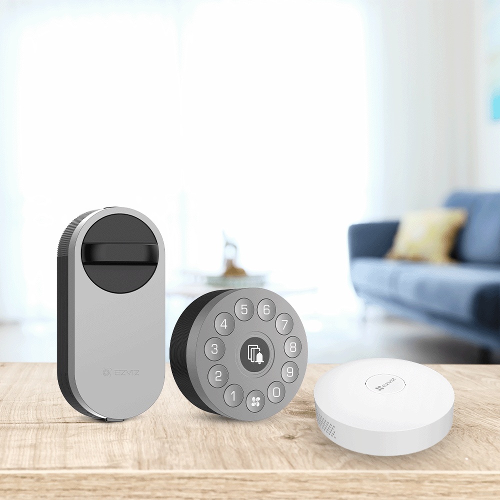 Yala Smart Lock Ezviz CS-DL01S/DL01CP/A3-BK; Conexiune:Bluetooth ( sepoate bloca/debloca din Ezviz APP);Prin conectarea la gateway-ul de acasă A3, DL01S poate debloca de la distanță (Zigbee Connection);Alimentare: 4AA Baterii Alcaline; Temperatura si - 2 | YEO