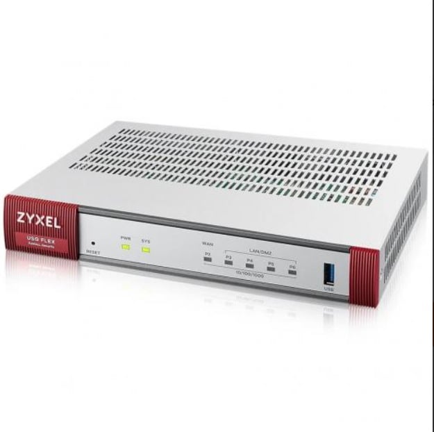 Zyxel USG FLEX 100 Security Gateway V2 – Gateway de Securitate cu 4 Porturi LAN/DMZ Gigabit, 1 Port WAN, VPN IKEv2/IPSec/SSL, 900 Mbps