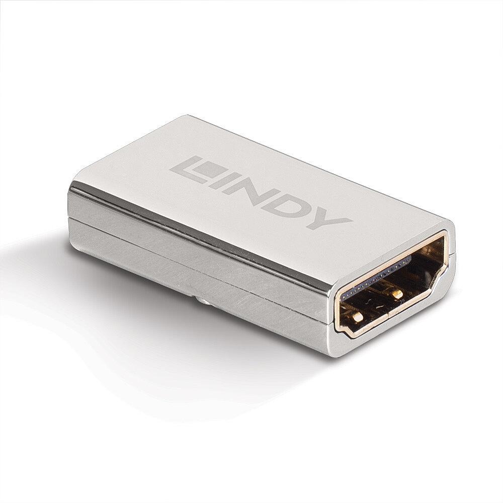 Adaptor Lindy HDMI 2.1, conector A HDMI Female, conector B HDMI Female, latime de banda suportata 48Gbps, rezolutie maxima 8K UHD 7680x4320@60Hz 4:4:4 10-bit, gri - 1 | YEO