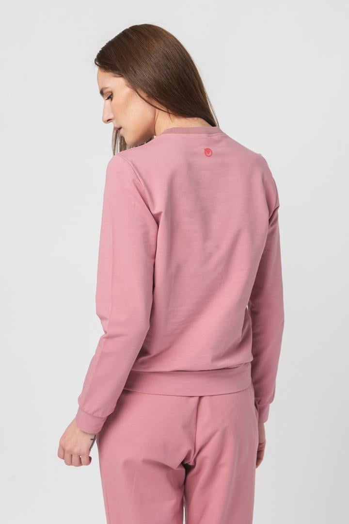 BLUZA COTON CASUAL FEMEI PINK-M - 2 | YEO