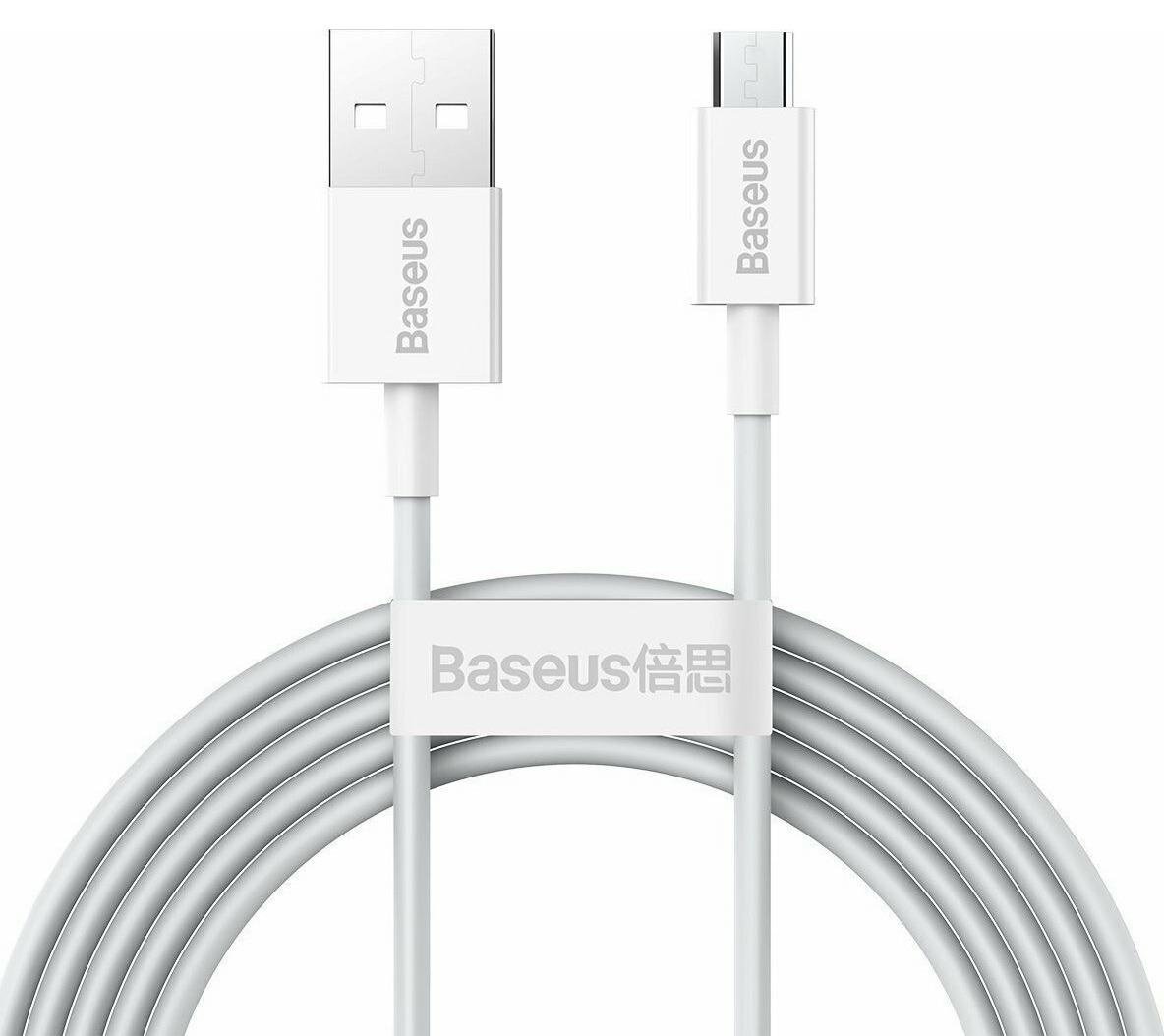 Cablu alimentare si date Baseus Superior, Fast Charging Data Cable pt. smartphone, USB la Micro-USB 2A, 2m, alb