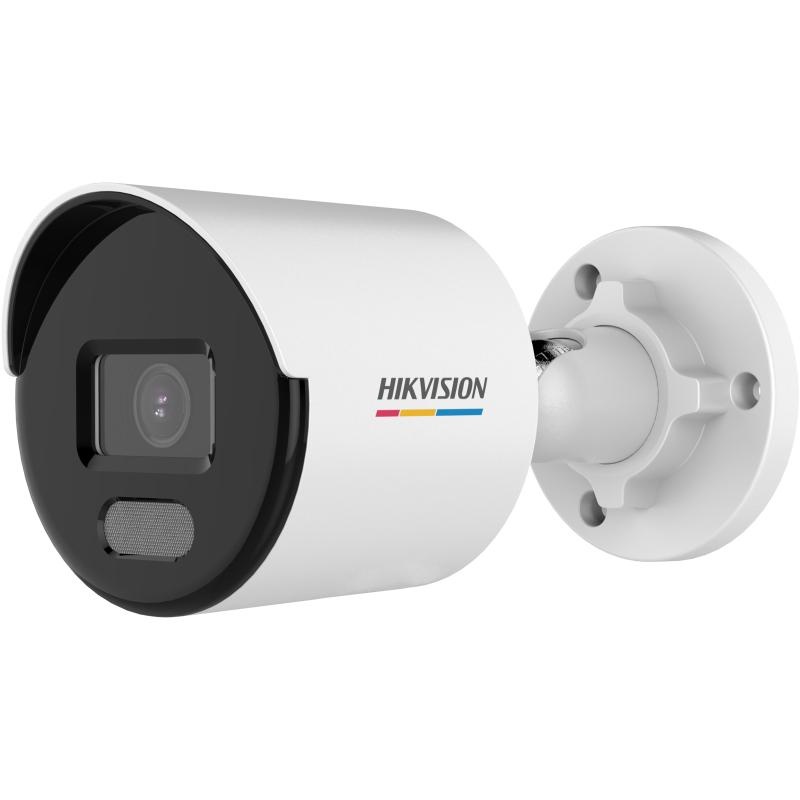 Camera de supraveghere IP Bullet 5MP ColorVu Hikvision DS-2CD1057G0- LUF(2.8MM)(C), lentila fixa: 2.8mm, iluminare min.: Color: 0.001 Lux @ (F1.0, AGC ON),0 Lux cu lumina alba: 30m, microfon incorporat, slot card de memorie: MicroSD/SDHC/SDXC card, up to