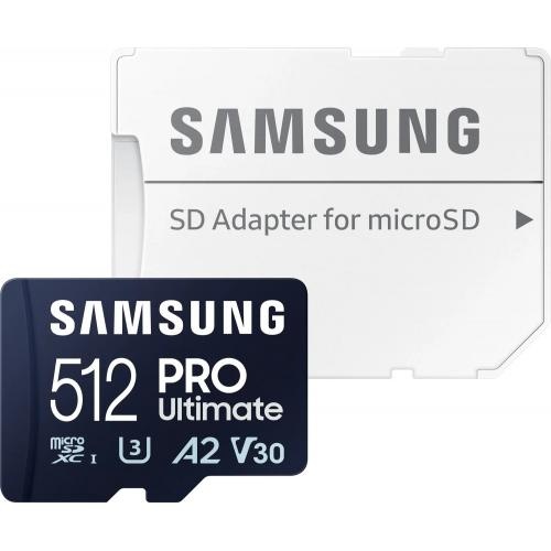 Card de Memorie Micro Secure Digital Card Samsung Pro Ultimate, 512GB, MB-MY128SA/WW, Clasa 10, pana la 200MB/S, cu adaptor - 3 | YEO