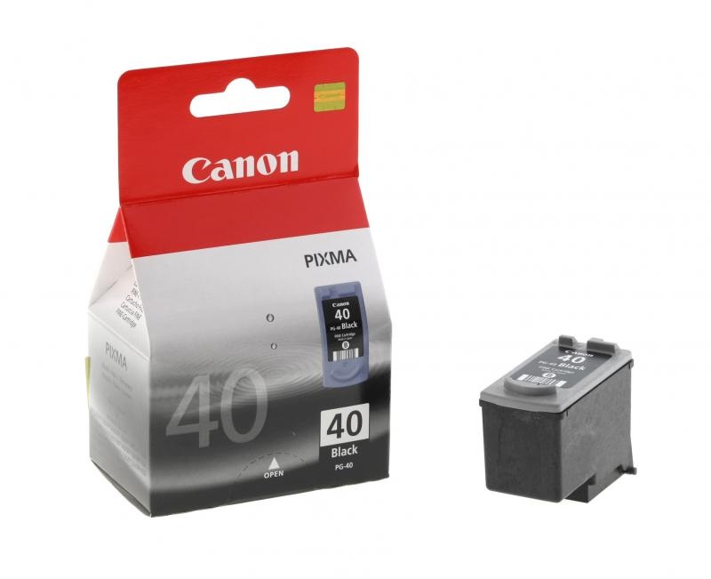 Cartus cerneala Canon PG-40, black, capacitate 16ml / 195 pagini, pentru Canon JX200, JX210, JX210P, JX500, JX510, Pixma IP1200, Pixma IP1300, Pixma IP1600, Pixma IP1700, Pixma IP1800, Pixma IP1900, Pixma IP2200, Pixma IP2500, Pixma IP2600, Pixma MP140,