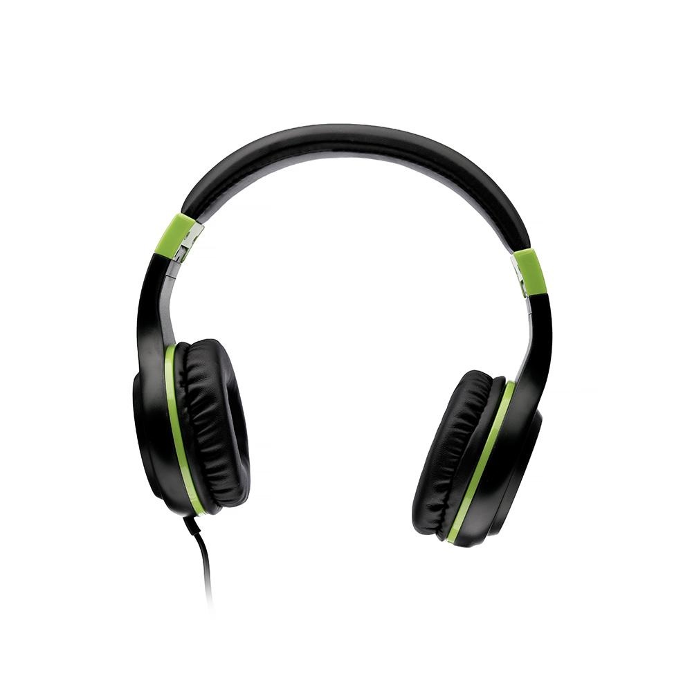 Casti cu micr. Spacer Pearl Green, cu fir, multimedia, 2x Jack 3.5mm, microfon pe fir, driver 40mm, 20Hz - 20000Hz, pliabile, 1.8m, negru si verde - 1 | YEO