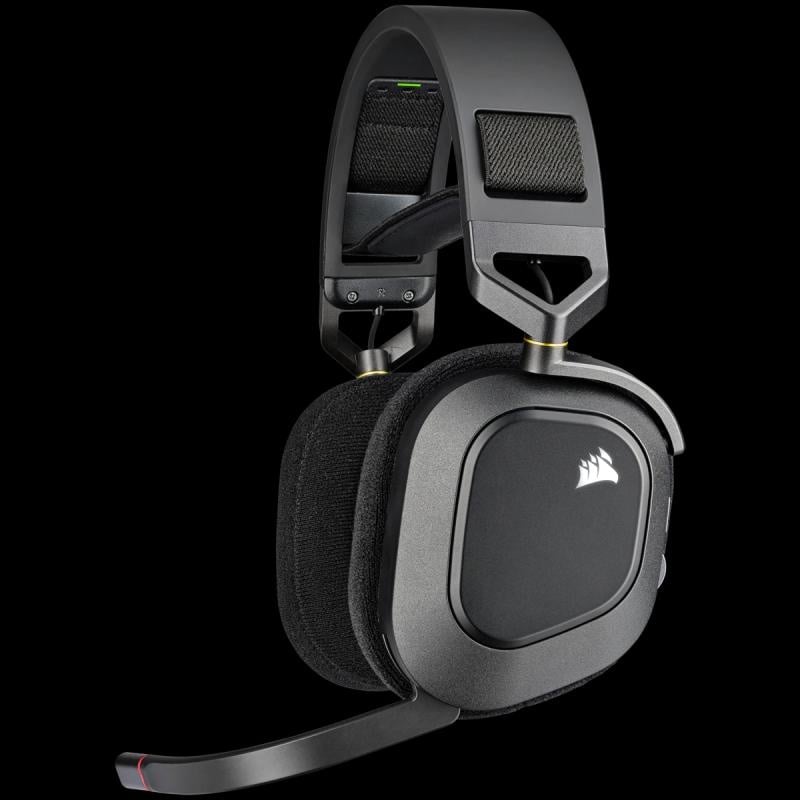 Casti cu microfon Corsair HS80 WIRELESS Surround 7.1, Multi-platform Gaming, 20Hz-40KHz, 32ohm, 116db, driver 50mm, autonomie baterie de pana la 20 de ore, negru - 3 | YEO