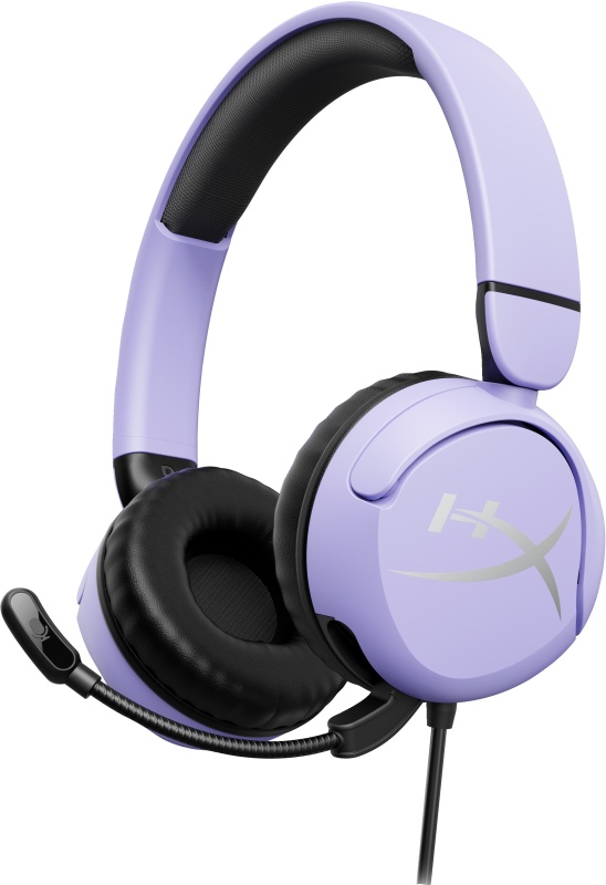 Casti gaming cu fir HyperX Cloud Mini, PC/Nintendo Switch/controllere PS/Xbox/tablete, volum limitat la 85dB, Bluetooth/Jack 3.5 mm, autonomie pana la 25 de ore, frecventa raspuns 20 Hz - 20 KHz, mov - 3 | YEO