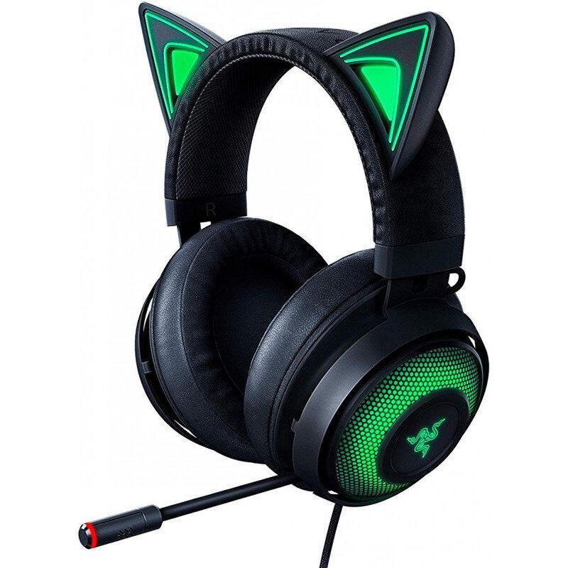 Casti Razer Kraken Kitty V2 Pro USB-A, senzitivitate 96 dB SPL / mW @ 1kHz by HATS si senzitivitate microfon -42 dB, frecventa raspuns 20Hz-20kHz, frecventa raspuns microfon 100Hz-10kHz impedanta 32 Ω (1 kHz), lungime cablu 2m, negru