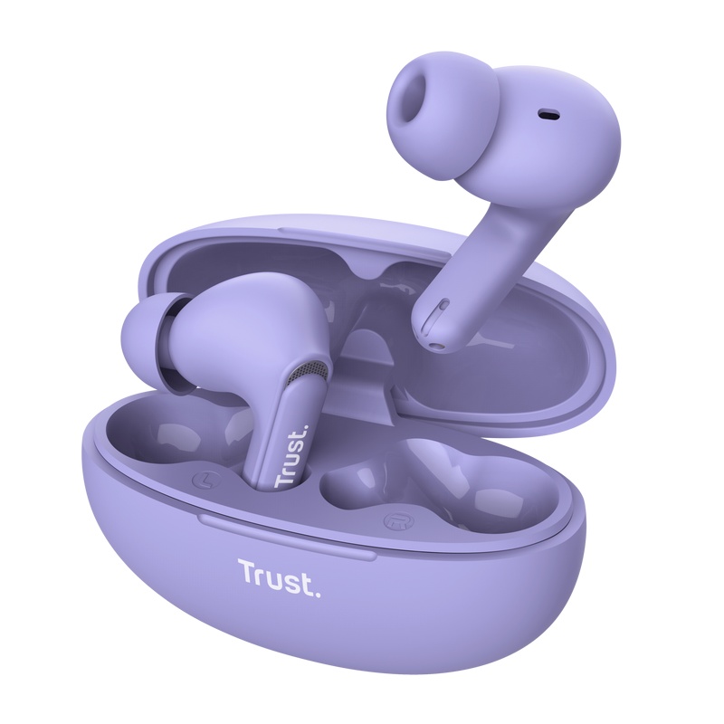 Casti Trust Yavi earbuds BT, frecventa raspuns 20 Hz - 20.000 Hz, mov - 3 | YEO