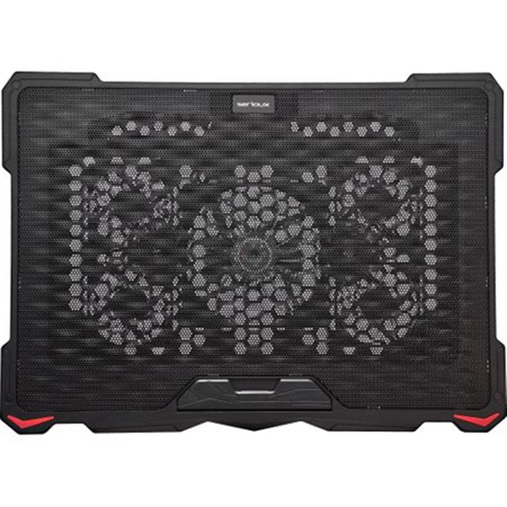 Cooling pad Serioux, SRXNCP035, Dimensiuni: 415*295*27mm , Compatibilitate maxima laptop: 17.3 inch, Numar ventilatoare: 5, Dimensiune ventilator: 1 x 120*120*15mm / 4 x 70*7*15mm, Nivel zgomot:, 20dBA, Tensiune alimentare: DC 5V, Viteza rotatie maxima: