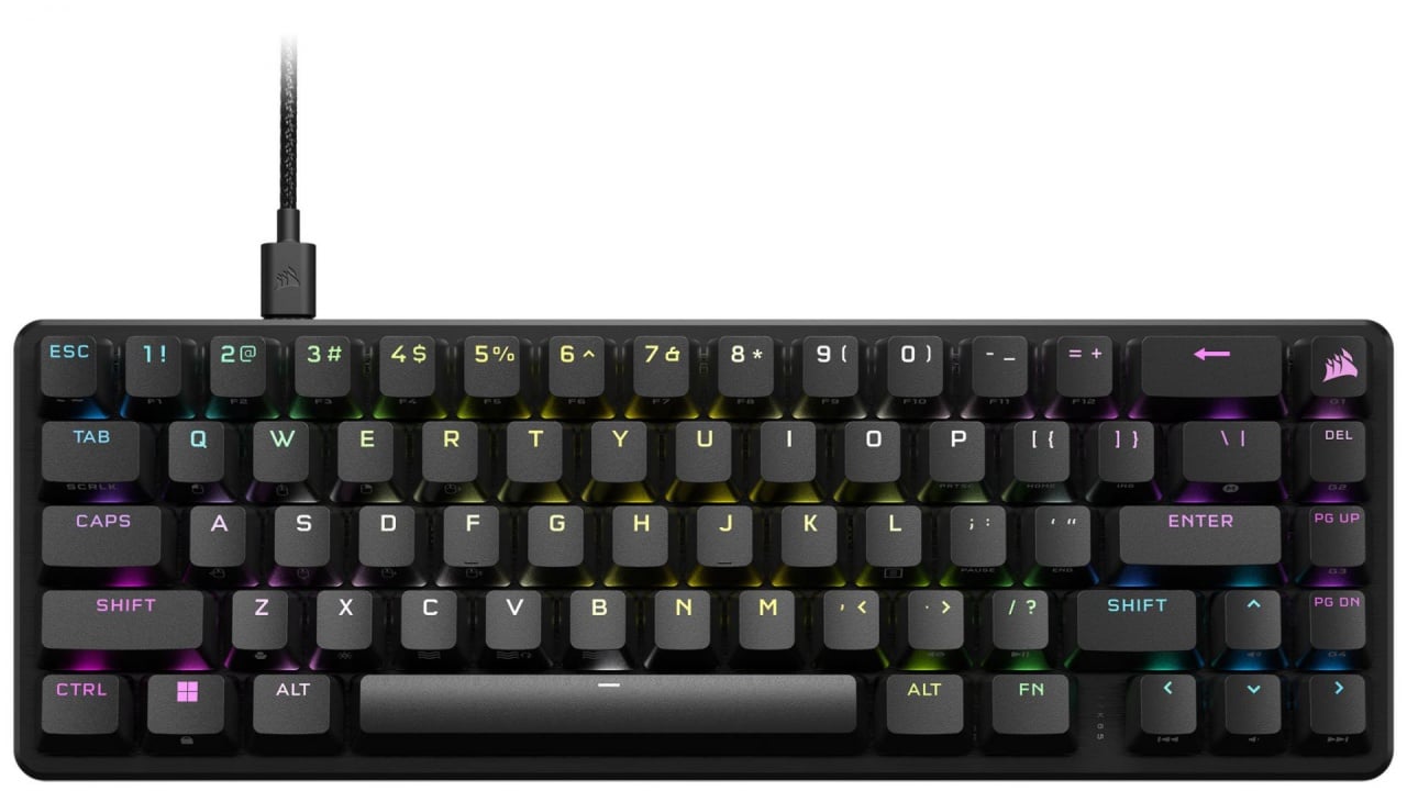 CORSAIR K65 PRO MINI RGB 65% mecanica, negru Full Key (NKRO) with 100% Anti-Ghosting Supported in iCUE Profiles up to 50 Wired Connectivity USB 3.0 or 3.1 Type-A