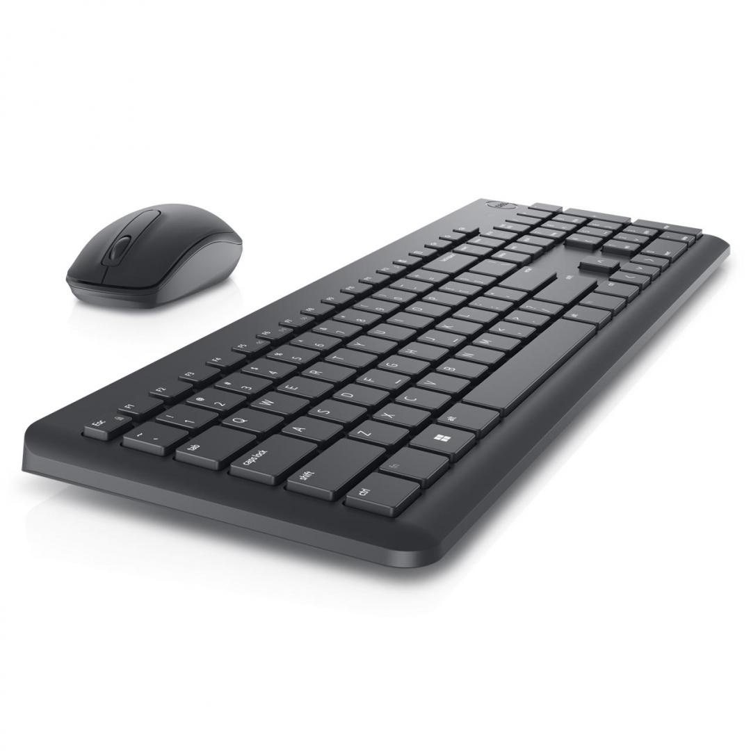 Dell Kit Mouse and Keyboard KM3322W Wireless, QWERTZ Romanian Layout, Device Type: Keyboard and mouse set, Wireless Receiver: USB wireless receiver, Connectivity Technology: Wireless, Interface: 2.4 GHz, Keyboard: Adjustable Height: Yes, Hot Keys - 1 | YEO