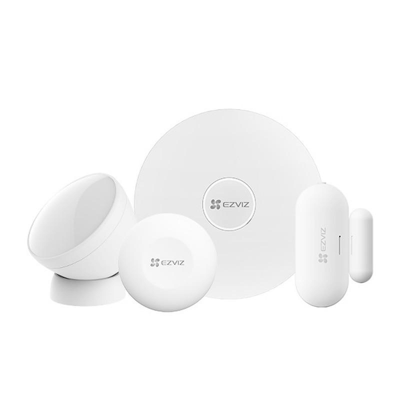 Ezviz Home Senzor KIT CS-B1; 1xHome Gateway Model CS-A3-A0-W: MicroUSB, DC5V/1A, Interfata retea: RJ45 interface,Wi-Fi 2.4 GHz,ZigBee 3.0, Distanta comunicare < 200M,; 1x PIR: infrared, Distanta: pana la 7m; Unghi:90° horizontal, 90° vertical; Protocol: