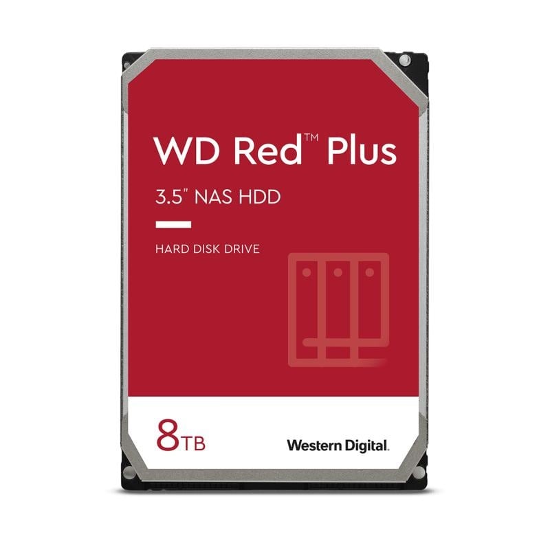 HDD intern WD 8TB SATA-III 5640RPM 256MB Red Plus