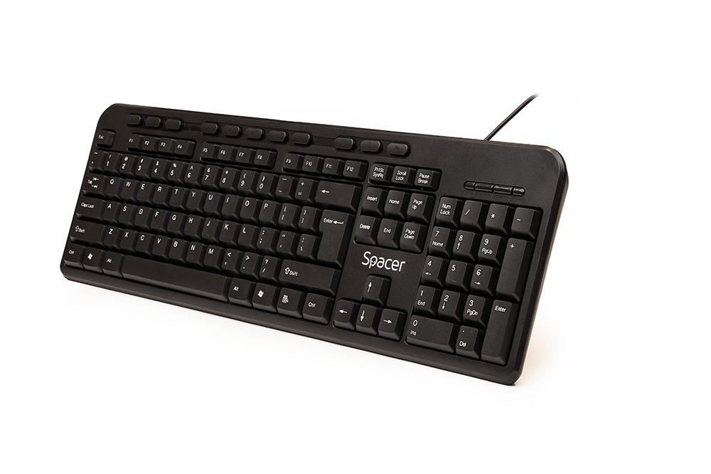 KIT Tastatura si Mouse Spacer SPDS-1691 cu fir, USB, tastatura multimedia „SPKB-169