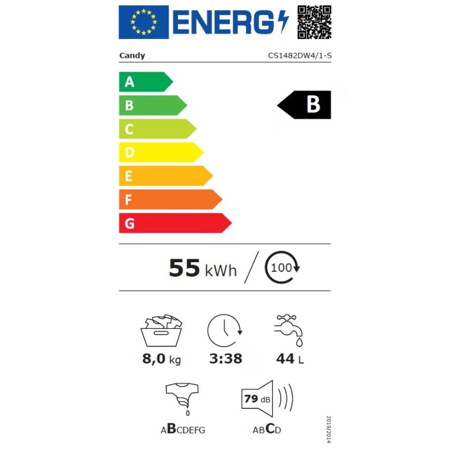 Masina de spalat rufe Candy Smart CS1482DW4/1-S, 8 kg, 1200rpm, Clasa B, alb - 1 | YEO