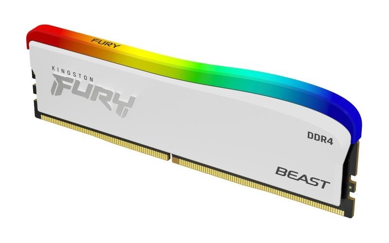 Memorie RAM Kingston , DIMM, DDR4, 8GB, CL18, RGB, 3600MHz Fury Beast White