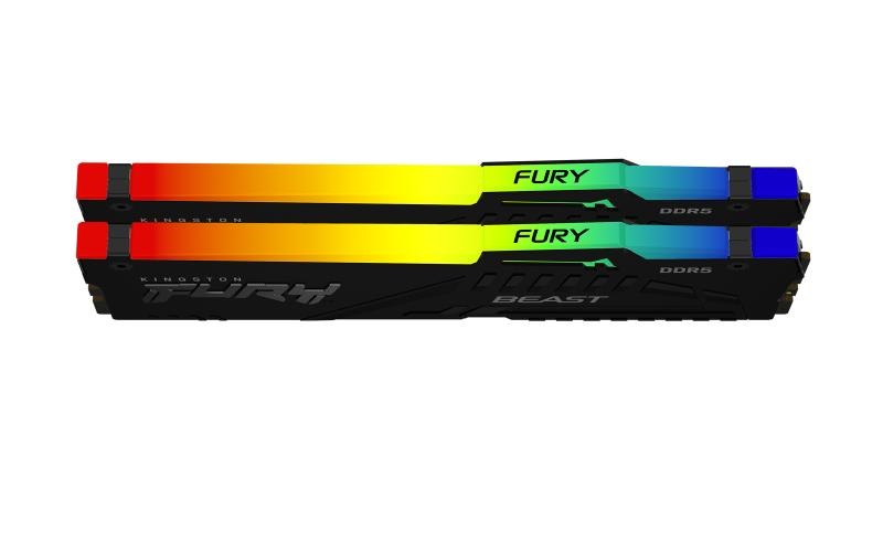 Memorie RAM Kingston, DIMM, DDR5, 32GB, 5600MHz, CL36, 1.25V, FURY, RGB, Kit of 2 - 2 | YEO