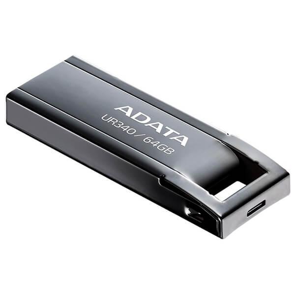 Memorie USB Flash Drive Adata UR340, 64GB, USB 3.2, black metalic - 1 | YEO