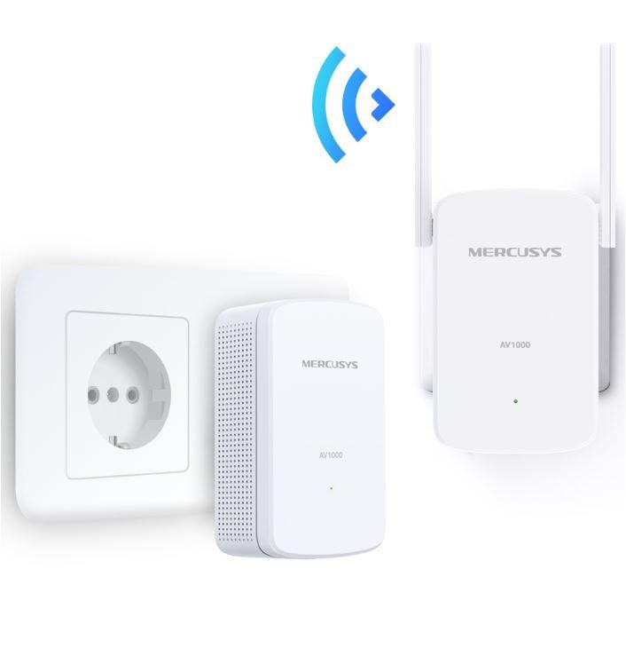 Mercusys Kit Powerline Wi-Fi Gigabit AV1000 MP510 KIT, Standarde si protocoale: HomePlug AV2, IEEE 802.3, IEEE 802.3u, IEEE802.11b/g/n, Tehnologie de modulare: OFDM (PLC), Securitate wireless: WPA-PSK / WPA2-PSK, WPA / WPA2, criptare WEP, Dimensiuni: - 2 | YEO