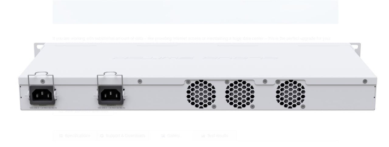 MIKROTIK, 24 Port QSFP+ 2 SFP L3 Managed Switch, CRS326-24S+2Q+RM, Procesor:650 MHz, 64 mb RAM, 16 mb Flash, Dimensiuni: 443 x 200 x 44 mm, interfata: 24 x 10Gpbs SFP+, 2 x 40Gpbs QSFP+, 1 x 10/100, 1 x USB, IP20, consum maxim 69w, 3 ventilatoare. - 1 | YEO