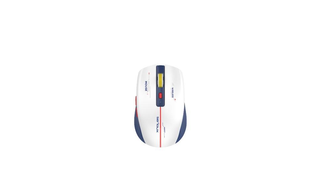 Mouse Serioux Flow 207 Wireless, reincarcabil USB-C, Albastru, senzor: Optic, DPI: 800/1200/ 1600, conexiune: Dongle USB 2,4 GHz, banda de frecventa: 2,4 GHz, click silentios, alimentare: 1 baterie AA, 1,5 V , cerințe OS: Win, Mac, Vista