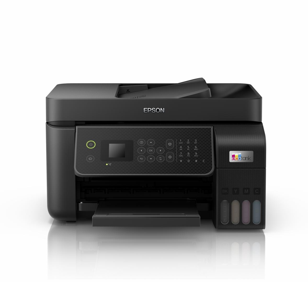 Multifunctional inkjet color Epson EcoTank CISS L5310, dimensiune A4 (Printare,Copiere, Scanare, Fax), printare borderless, viteza 33ppm alb-negru, 15ppm color, rezolutie 5760 x 1440 dpi, alimentare hartie 100 coli, ADF 30 coli ,scanner CIS, rezolutie - 1 | YEO