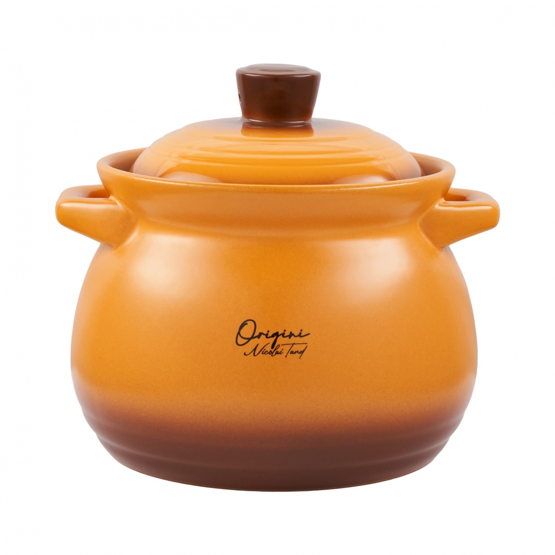 OALA CERAMICA CU CAPAC, 19x19.5 CM, 6 L, NICOLAI TAND, ORIGINI, COOKING BY HEINNER - 2 | YEO