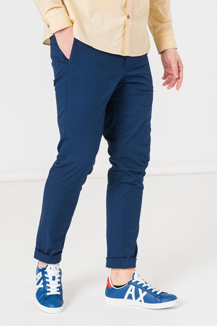 PANTALONI LUNG CASUAL BARBATI NAVY L - 3 | YEO