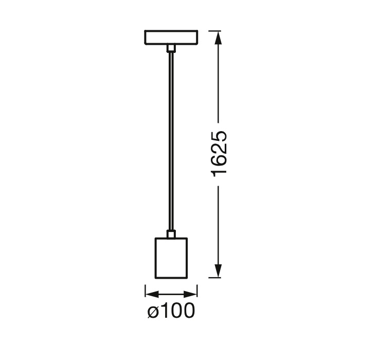 Pendul Ledvance Vintage 1906 Bobbin Gri inchis, E27, max. 15W LED, Metal, IP20, Ø100mm, cablu 1.5m, bec neinclus - 1 | YEO