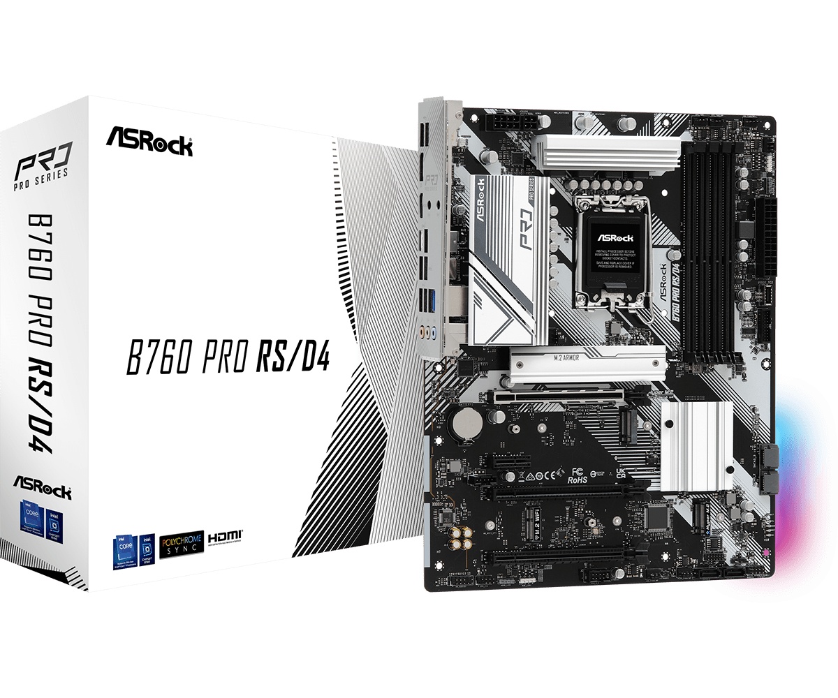 Placa de baza Asrock B760 Pro RS LGA1700, 4x DDR4